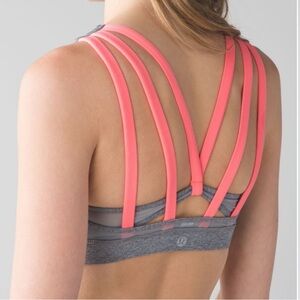 Lululemon Athletica Energy Sports Bra - Gray and Pink